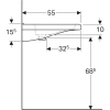 Раковина 60x55 см Geberit Renova Comfort Square 128662000