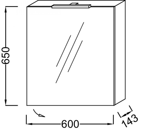 Зеркальный шкаф 60 см Jacob Delafon EB1362G-N18 белый