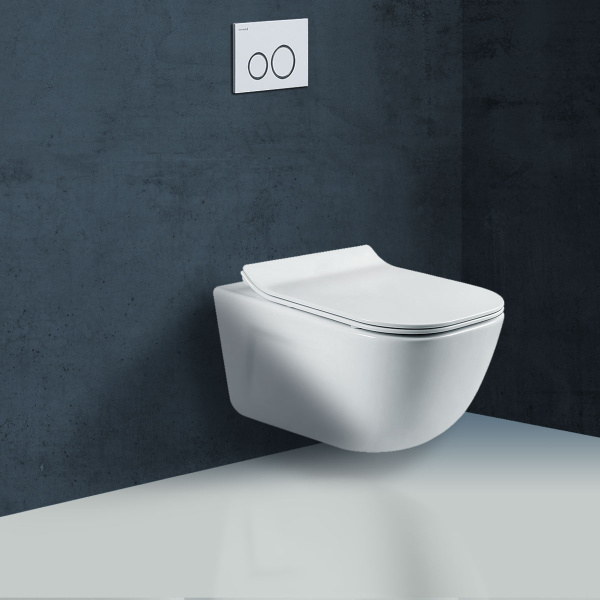 Унитаз подвесной Vincea Idea VT1-33 безободковый белый ультратонкое soft-close сиденье