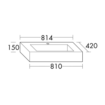 Раковина Burgbad Crono 81 MWDT081C0001*1