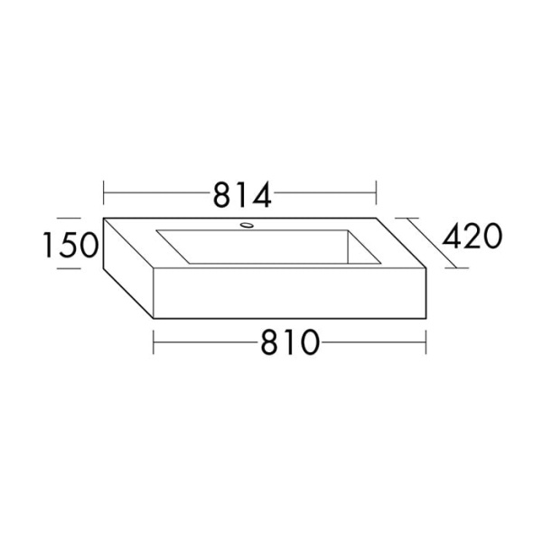 Раковина Burgbad Crono 81 MWDT081C0001*1