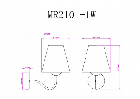 Бра MyFar Charlotte MR2101-1W