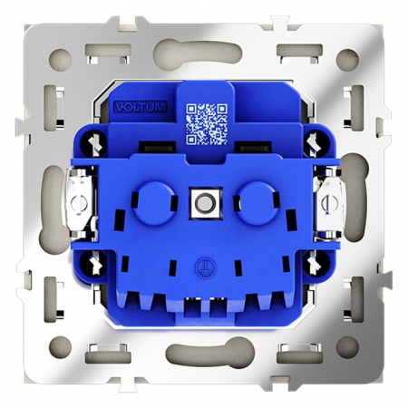 Розетка с заземлением без рамки Voltum S70 VLS040104
