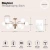 Люстра на штанге Maytoni Эрих MOD221PL-10G