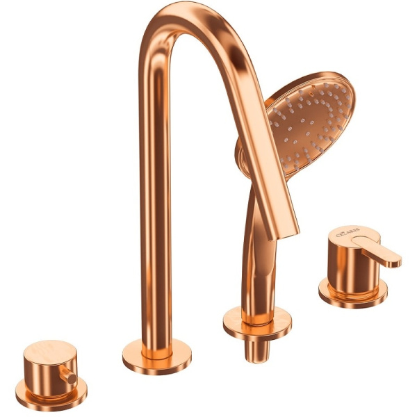 Смеситель на борт ванны Cezares Leaf LEAF-BVDM4-SS закат