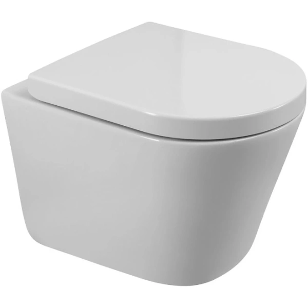 Унитаз подвесной BelBagno Flay-R BB053CH-TOR-FC безободковый, торнадо, белый