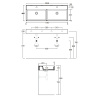Раковина Simas Agile 120 AG121D bi*0 двойная