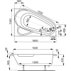 Акриловая ванна 160x105 см R Vagnerplast Selena VPBA163SEL3PX-04