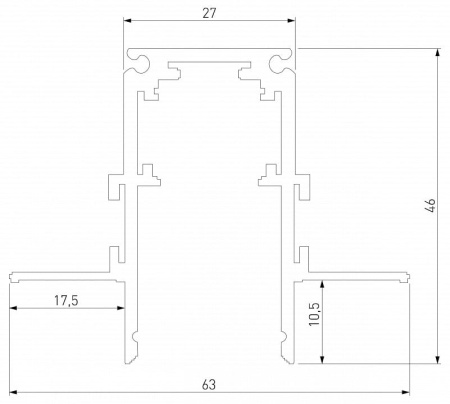 Трек встраиваемый Elektrostandard Slim Magnetic a067505