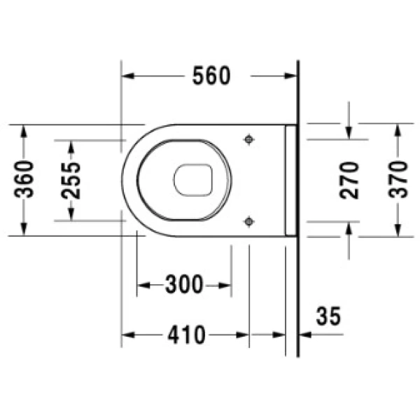 Приставной унитаз Duravit Starck 3 0124090000