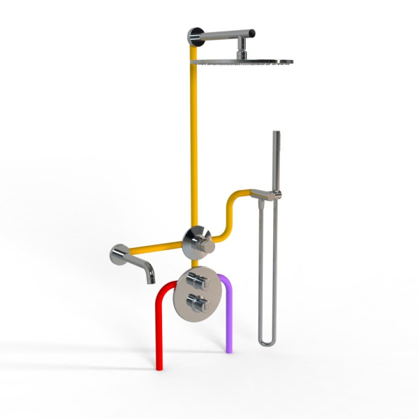 Душевой комплект Paini Cox 78CRSET36911THSHBATH