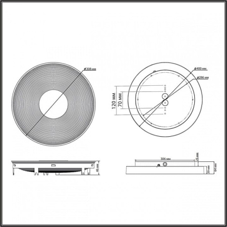 Накладной светильник Sonex Quantum 7753/25L