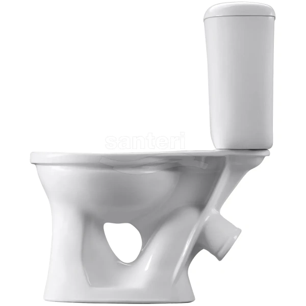 Унитаз-компакт Santeri Victoria 1.P301.6.S00.00B.F (4607143317833) косой выпуск, с сиденьем, белый