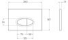 Кнопка смыва BelBagno BB050CR.MAT, матовый хром