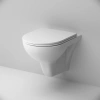 Унитаз подвесной AM.PM Gem C901700SC безободковый, с сиденьем микролифт, белый