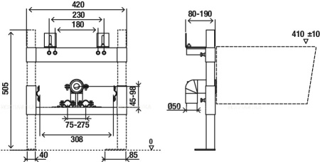 Инсталляция для биде Jacob Delafon E73011-NF