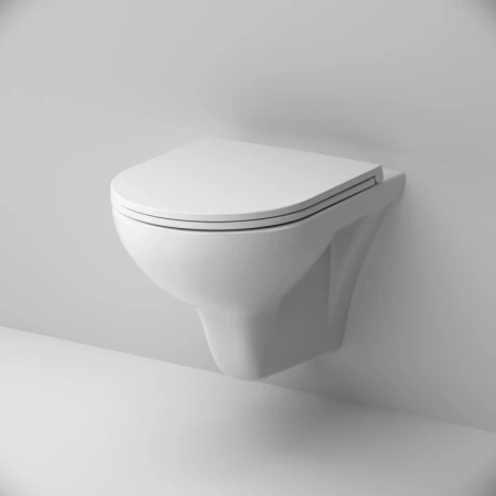 Унитаз подвесной AM.PM Gem C901700SC безободковый, с сиденьем микролифт, белый
