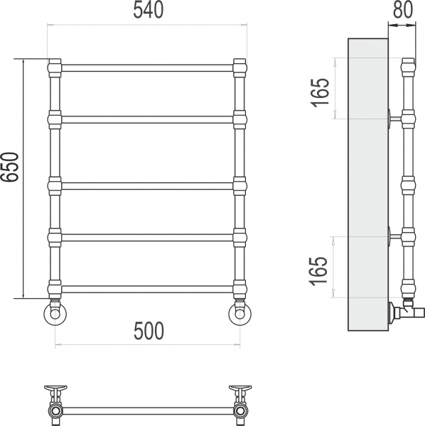 Прованс П5 500*650 Полотенцесушитель TERMINUS