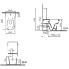 Унитаз-компакт Vitra Zentrum 9012B003-7201 с сиденьем, белый