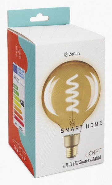 Лампа светодиодная с управлением через Wi-Fi Zetton Smart Wi-Fi Bulb E27 4Вт 2700K ZTSHLBLWWE272RU