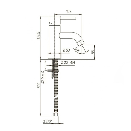 Смеситель для раковины Paini Cox 78CR205