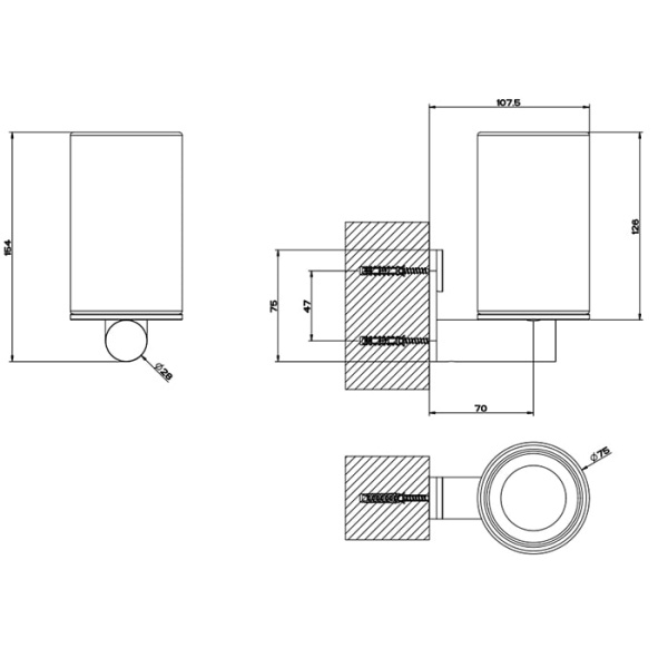 Стакан Gessi 316 54707#707 белый