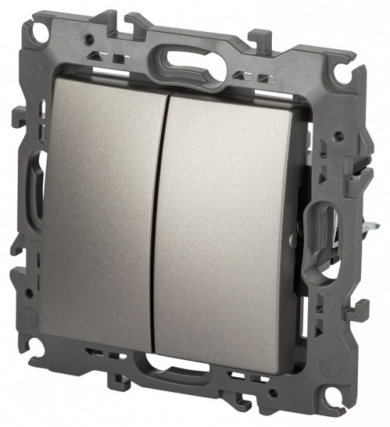 Переключатель двухклавишный без рамки Эра Эра 12 12-1106-16