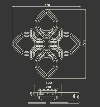 Потолочная люстра Ambrella Light FA FA8844