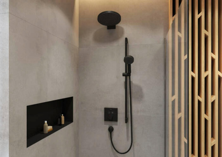 Держатель верхнего душа hansgrohe Pulsify матовый черный 24149670