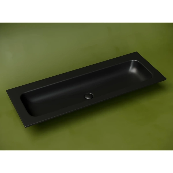 Раковина Ceramica Nova Grace CN7016MBwx 121x45,7 см, накладная, черный матовый