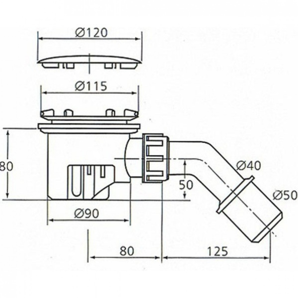 Сифон для душевого поддона Ideal Standard Tempoplex Viega K7817AA