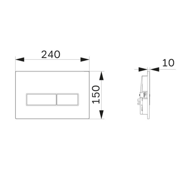 Клавиша смыва AM.PM ErgoFit М I110301 белая глянцевая