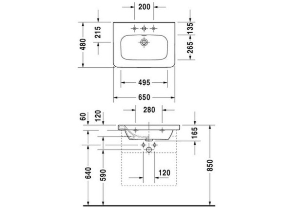 Раковина Duravit DuraStyle 23206500001-WG