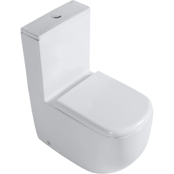 Унитаз-моноблок Abber Bequem AC1133T безободковый, торнадо, с сиденьем микролифт, белый