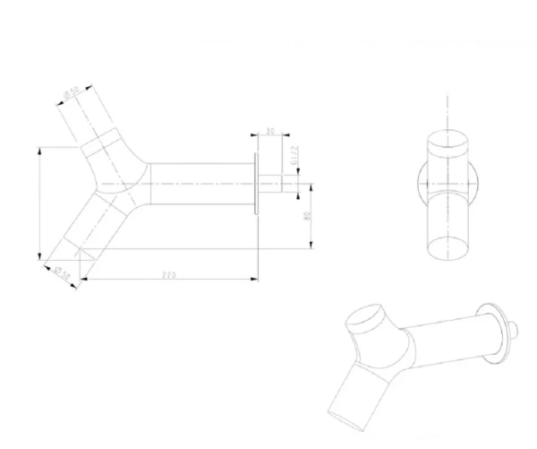Форсунка душевая Bronze de Luxe Liberty 501B-P черный