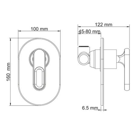 Гигиенический душ WasserKRAFT A111857 со смесителем, хром