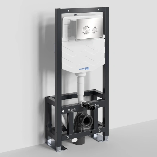 Инсталляция для унитаза WasserKRAFT Dill 61 61TLT.010.ME.BN01 с кнопкой смыва, никель