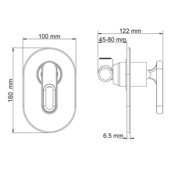 Гигиенический душ WasserKRAFT A111857 со смесителем, хром