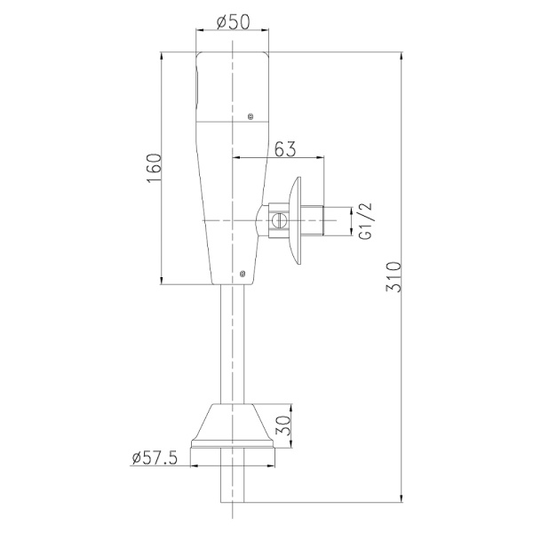 Смывное устройство для писсуара Lemark Project LM4654CE хром