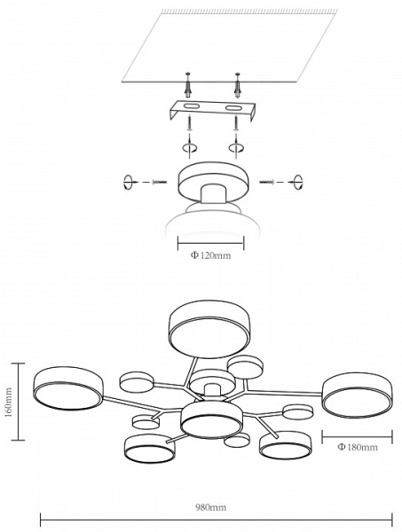 Потолочная люстра Velante Velante 446-007-06