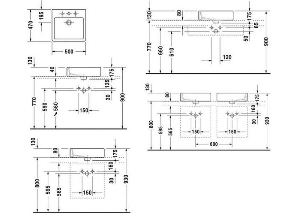 Раковина Duravit Vero 452500000