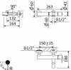 Смеситель для ванны Cezares Leaf LEAF-VD-L-01