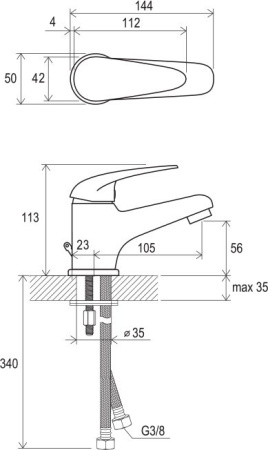 Смеситель для раковины Ravak Susan SN 012.00 X070002