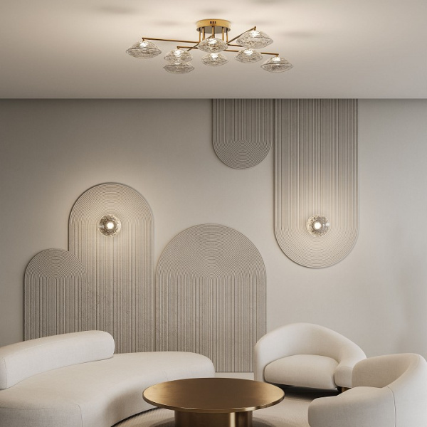 Накладной светильник Eurosvet Ripple 50389/1 LED латунь