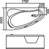 Акриловая ванна Gemy 170х100 G9046-II B R