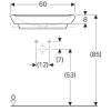 Раковина 60x40 см Geberit myDay 245460600
