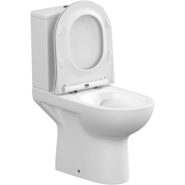 Унитаз-компакт Cersanit Street Fusion KO-SFU011-3/5-COn-S-DL-E безободковый, с сиденьем микролифт, белый