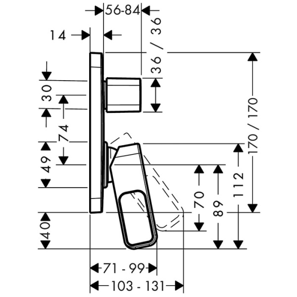 Смеситель для ванны Hansgrohe Axor Urquiola 11425000