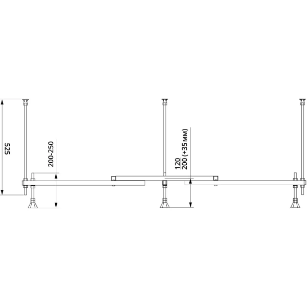 Каркас для ванны VitrA Universal 59999991001 150/160/170 x 70
