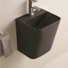 Раковина CeramaLux 500QMB 38x34 см, подвесная, черный матовый